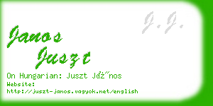 janos juszt business card